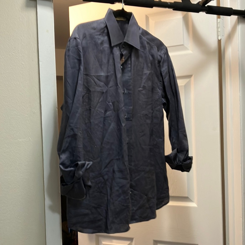 Casual Blue Button Down Shirt